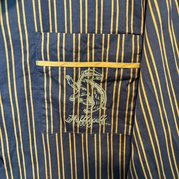Pottery Barn Teen Harry Potter Pajamas Hufflepuff Stripe Shirt Pants size medium - Picture 12 of 16